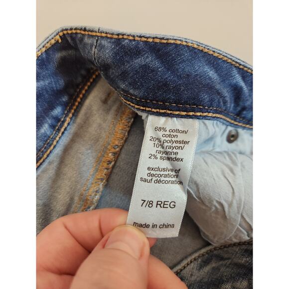 Maurices Women's Blue‎ Solid Stretch Low Rise Curvy Straight Leg Jeans Size 7/8 - Picture 4 of 7